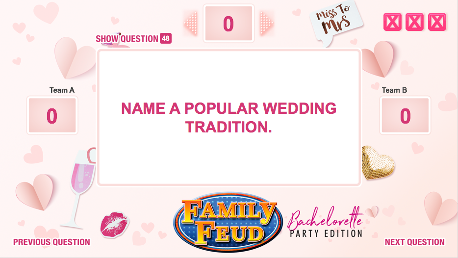 Family Feud Bachelorette Party Edition PowerPoint Party Game