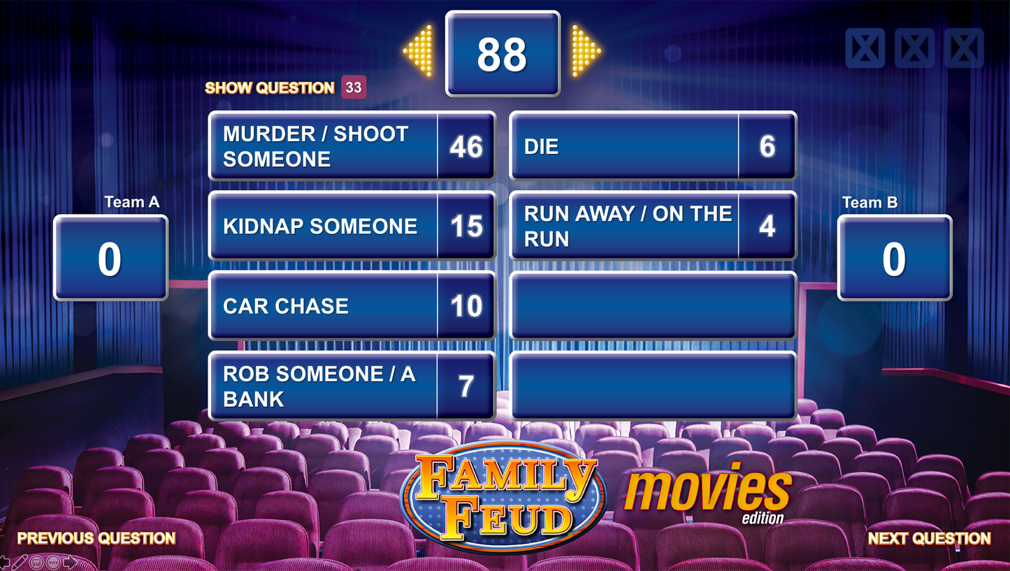 Family Feud Movies Edition PowerPoint Party Game