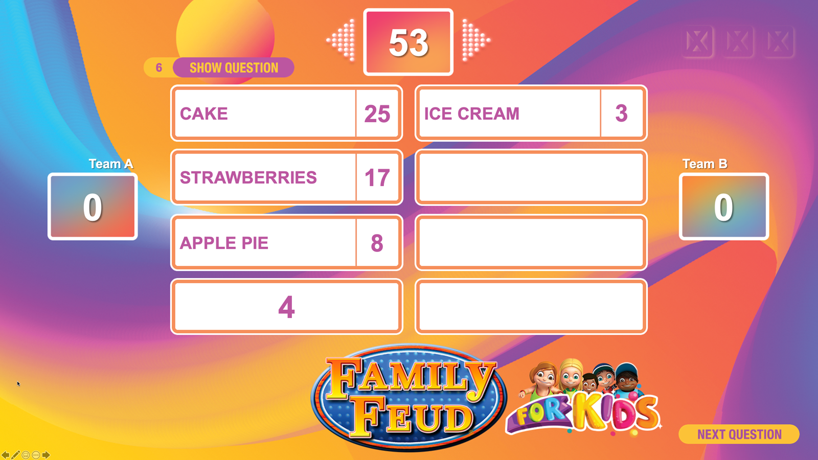 Family Feud Kids Edition PowerPoint Party Game – PowerPoint