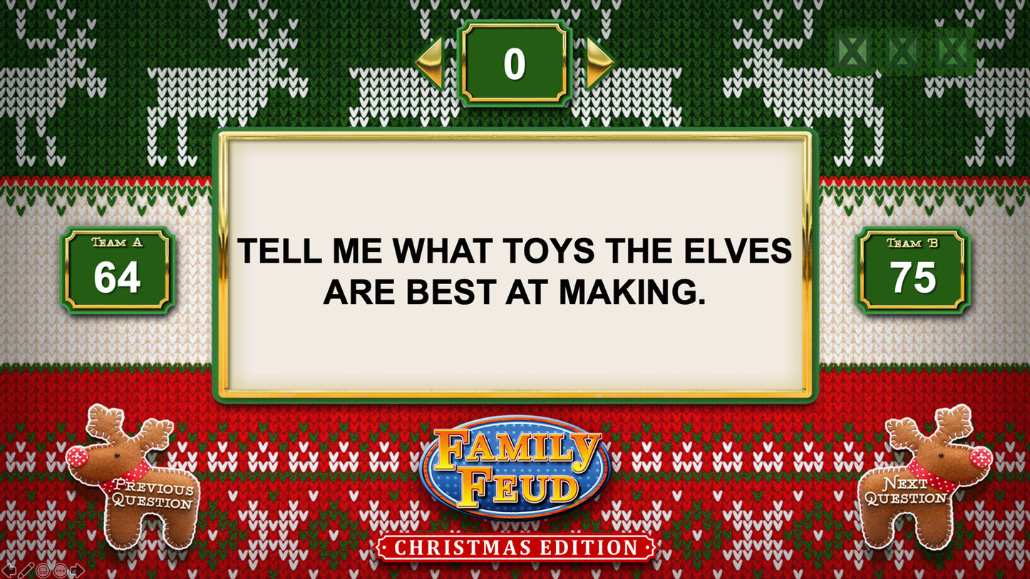 Family Feud Christmas Edition PowerPoint Party Game