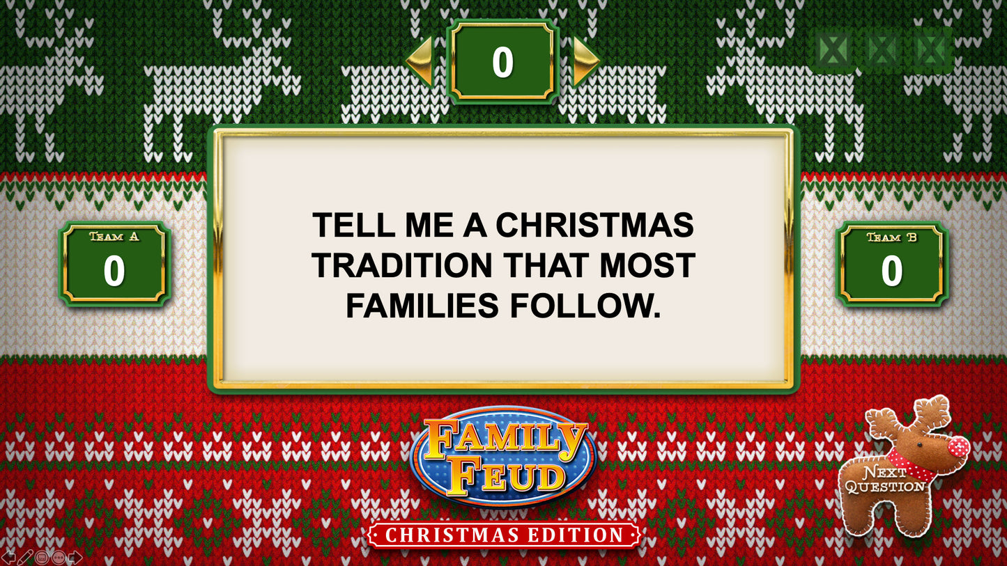 Family Feud Christmas Edition PowerPoint Party Game