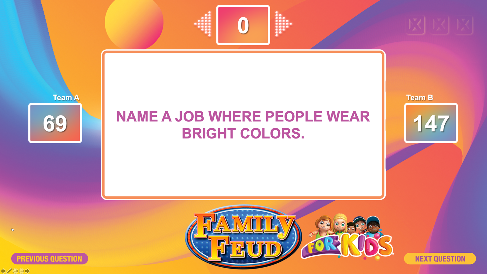 Family Feud Kids Edition PowerPoint Party Game – PowerPoint