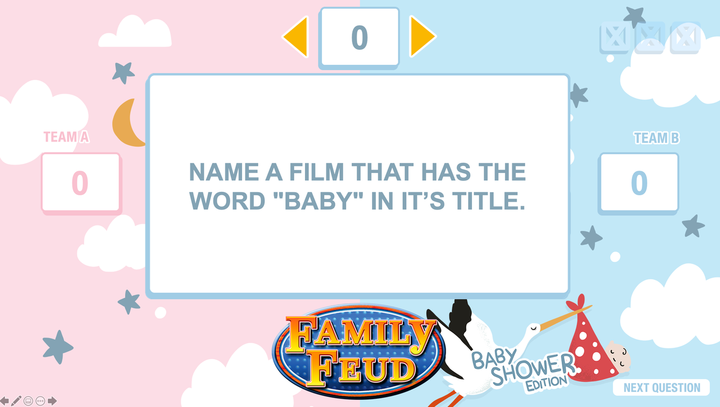 Family Feud Baby Shower Edition PowerPoint Party Game
