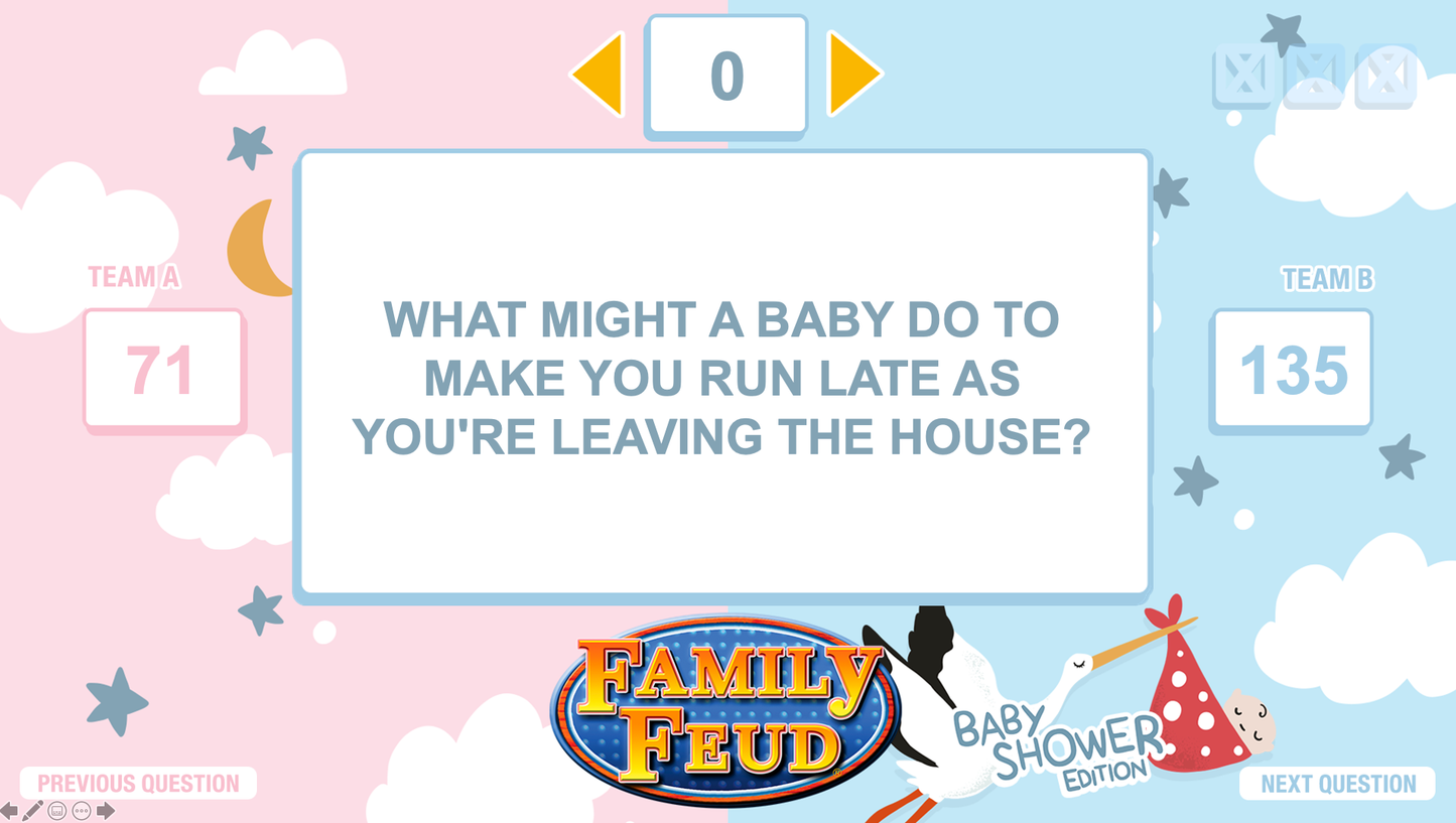 Family Feud Baby Shower Edition PowerPoint Party Game