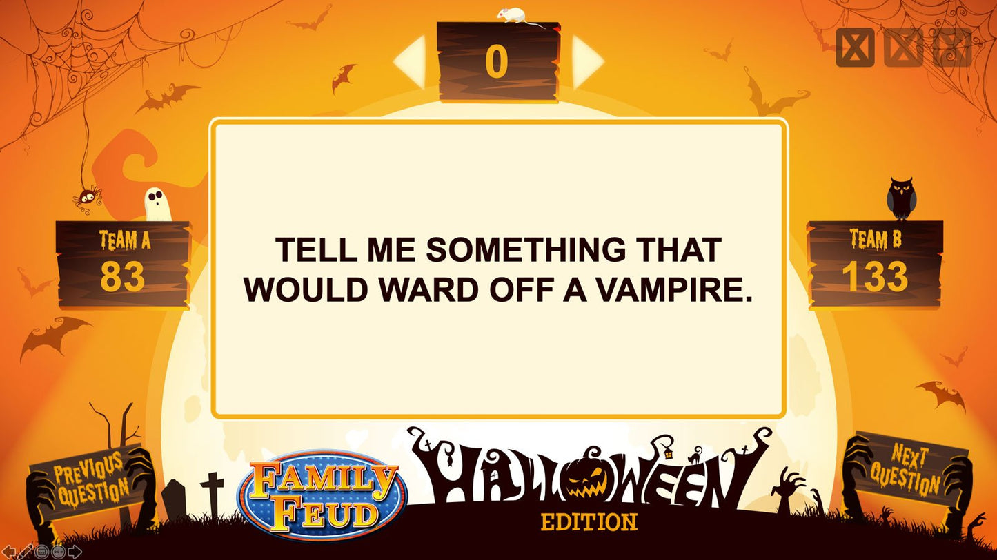 Family Feud Halloween Edition PowerPoint Party Game